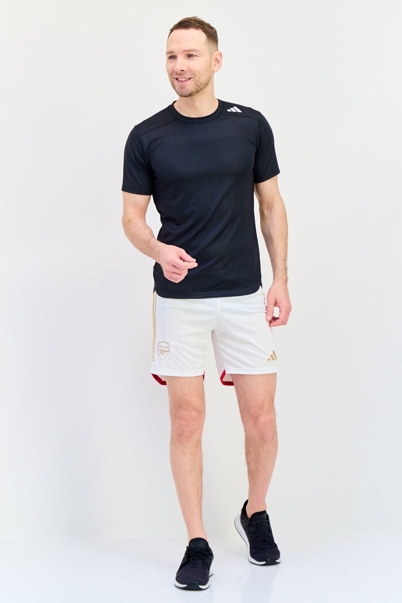 Adidas Men Sportswear Fit Drawstring Arsenal Football Shorts, White  - Image 4