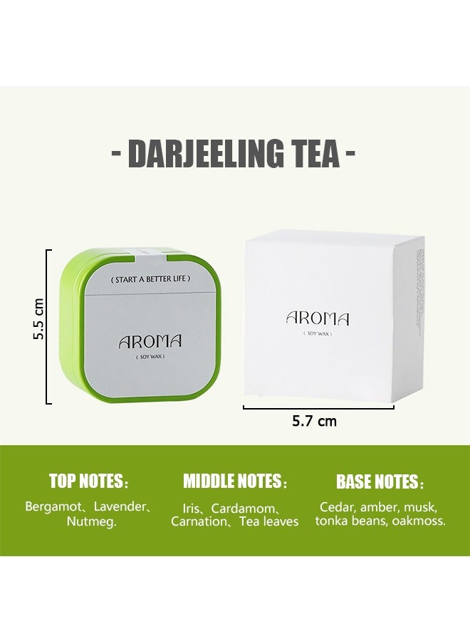 Beyond Essential Oils Scented Candle, White tea fragrance Natural Soy Aromatherapy Candle, Fragrance Candle Elegant Relaxation Gift (Green) - Image 2