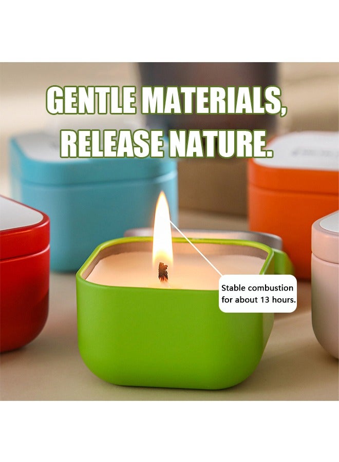 Beyond Essential Oils Scented Candle, White tea fragrance Natural Soy Aromatherapy Candle, Fragrance Candle Elegant Relaxation Gift (Green) - Image 3