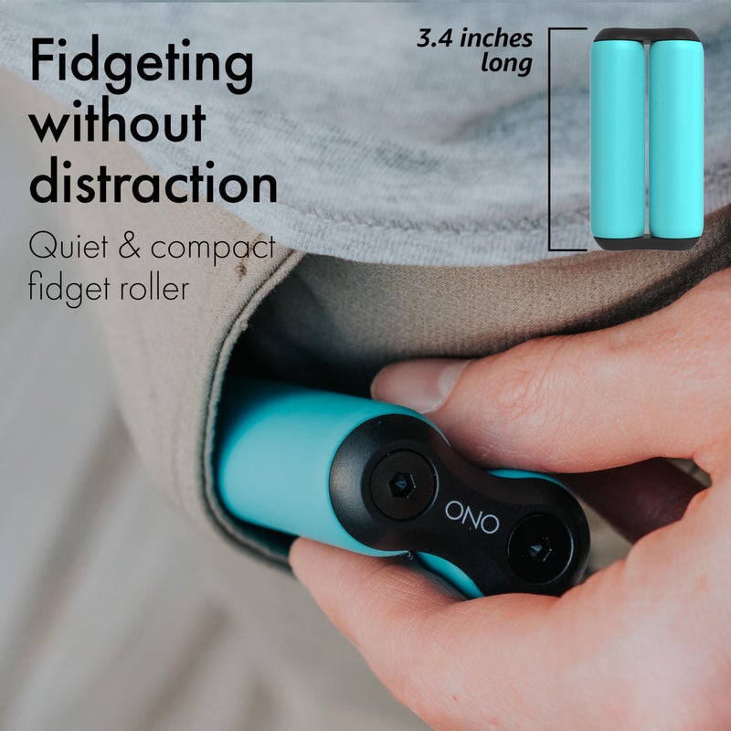 ONO Roller - Handheld Fidget Toy for Adults | Help Relieve Stress, Anxiety, Tension | Promotes Focus, Clarity | Compact, Portable Design (Teal, Full Size - ABS Plastic) - Image 2