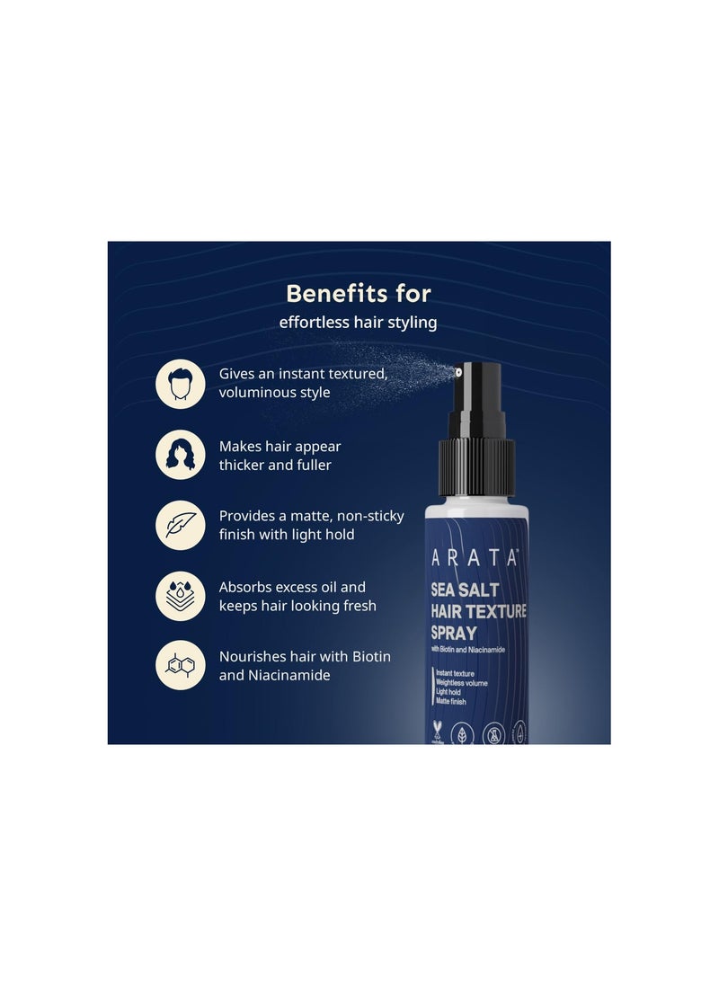 Sea Salt Thickening Hair Spray (50 ML) | Infused With Sea Salt, Biotin & Niacinamide | For Instantly Thicker, Full-Bodied Hair