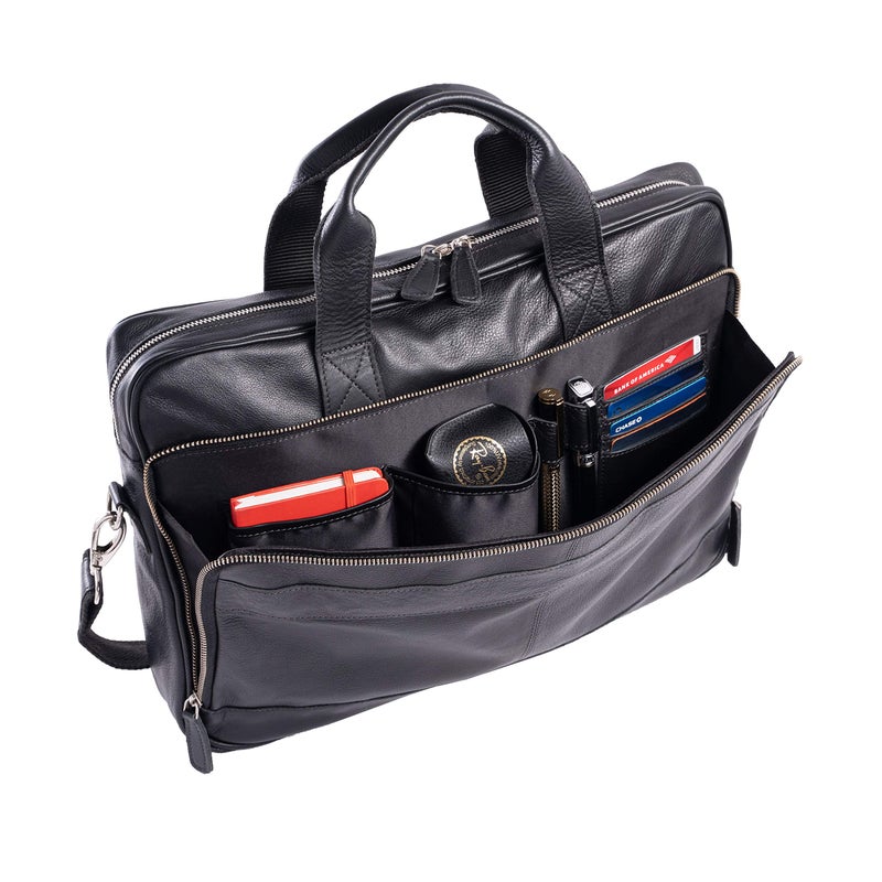 KomalC 16 Inch Leather briefcases Laptop Messenger Bags for Men and Women Best Office Satchel Bag - Image 3