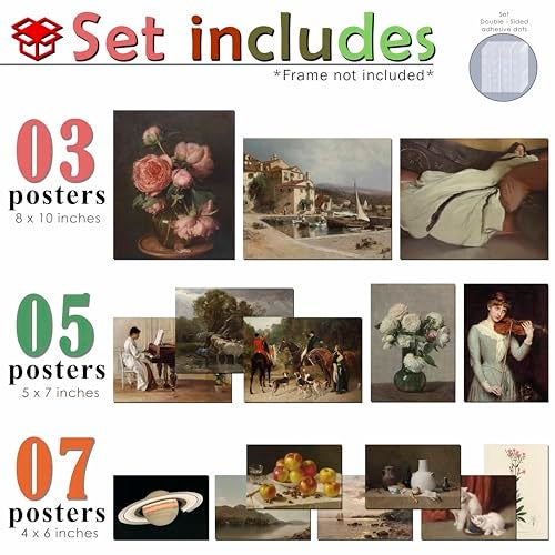 LANCHI95 15PCS Vintage Wall Art Decor– Moody Gallery Art Prints, Eclectic French Country Vintage Posters for Bedroom, Living Room, Office, Rustic Cottagecore Aesthetic (UNFRAMED) (Vintage 12) - Image 2