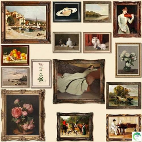 LANCHI95 15PCS Vintage Wall Art Decor– Moody Gallery Art Prints, Eclectic French Country Vintage Posters for Bedroom, Living Room, Office, Rustic Cottagecore Aesthetic (UNFRAMED) (Vintage 12) - Image 1