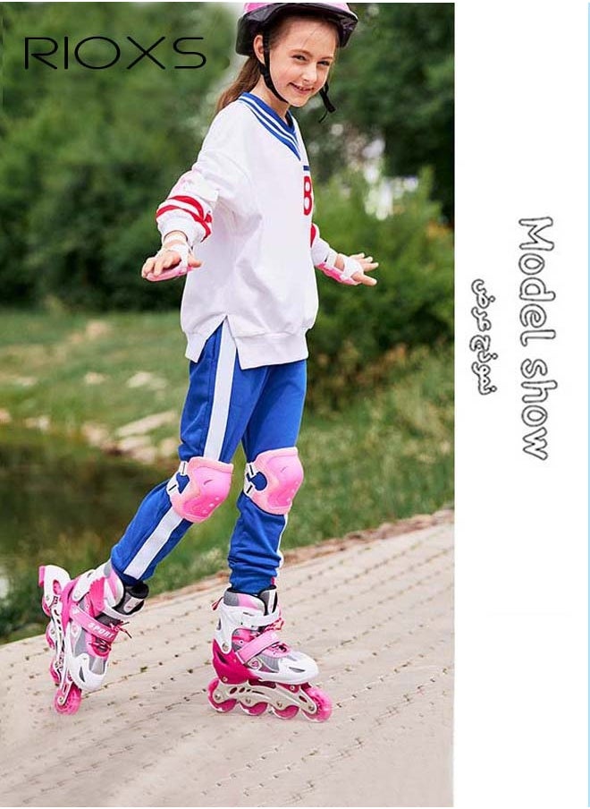 Kids Rollerskates,Roller Skating Shoes For Girls,Professional Roller Inline Skates For Beginners,High Performance Roller Skates,Girls Blades Skate With Light-up Wheels,Speed Racing Skates For Outdoor Indoor