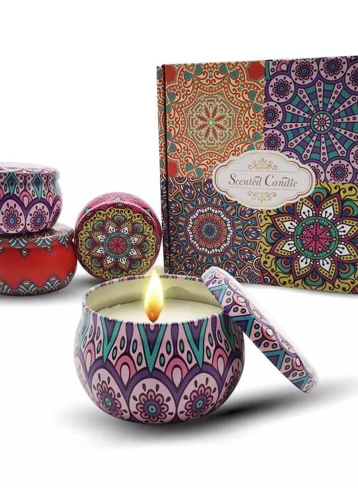 Mother's Day box, greeting card + 4 pieces (rose in a glass dome + night lamp + alarm clock with a happy base + scented candle) - Image 3