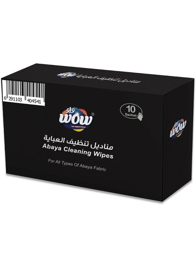 WOW Abaya Cleaning Wipes - 10 Sachets - Image 1