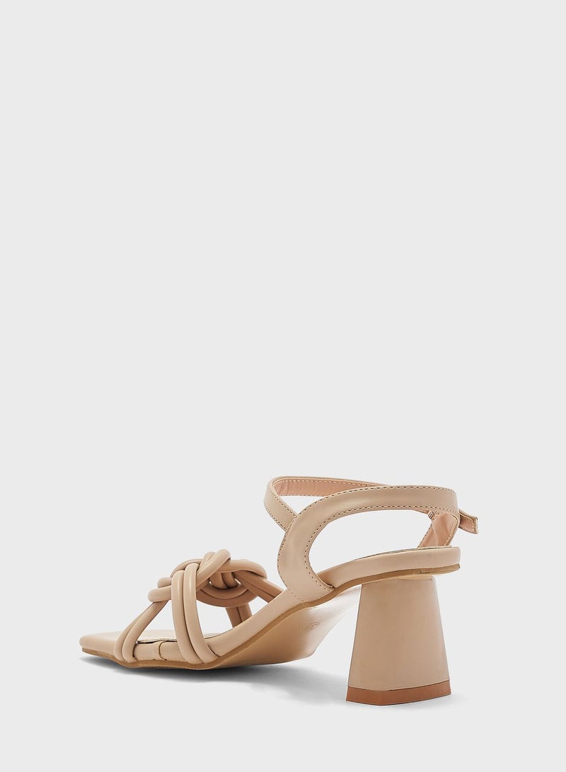 ELLA Square-Toe Strappy Sandals - Image 3