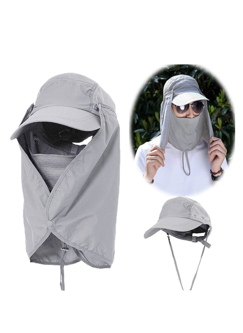 SYOSI Women Sun Hat UV Sun Protection Neck Flap Cap Summer Outdoor Sport Wide Brim Hat Free Sunscreen Sleeve for Women & Men  - Image 1
