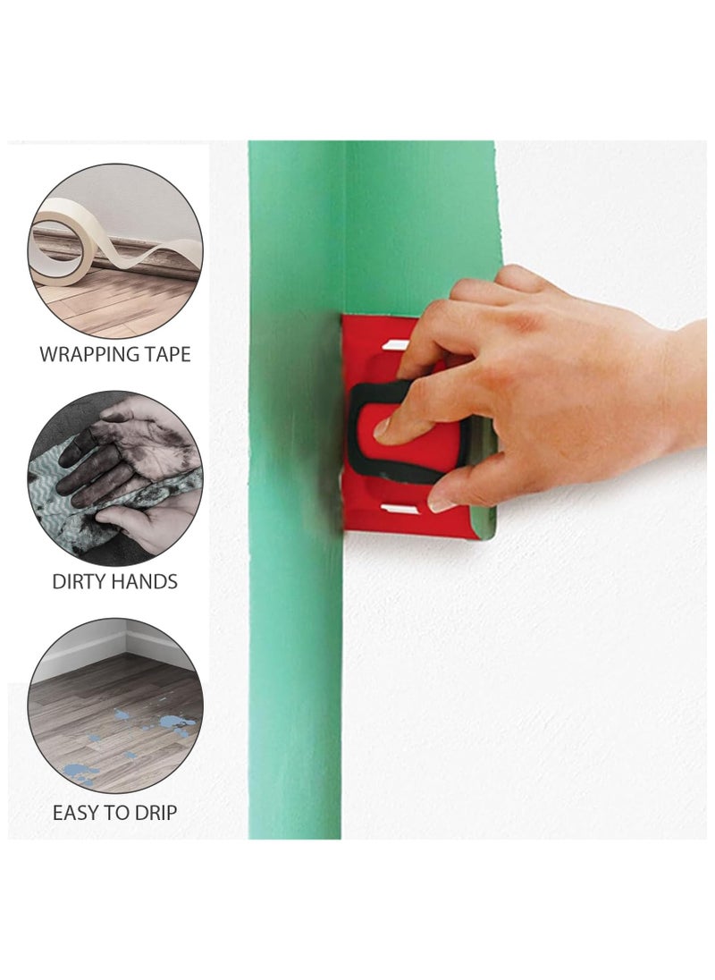 SYOSI - Paint Edger Tool Precision, Cutting in Tools for Painting Multifunctional Paint Edger Tools, with Pad Nylon Bristles Edges Paint Edge Trimmer Pads, for Wall Ceiling Cutting in Painting Corner Edges - Image 1