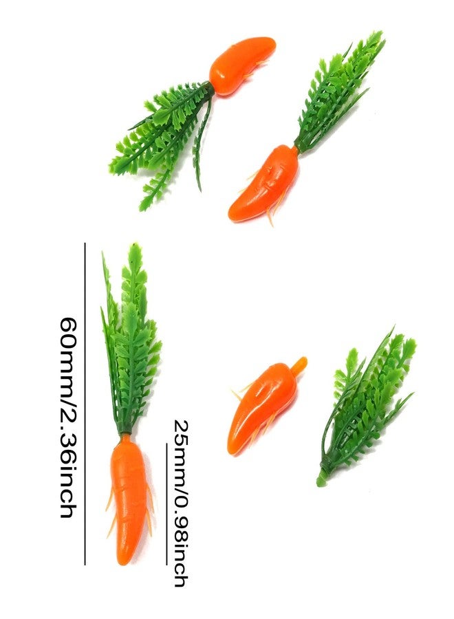 Honbay 60PCS Mini Plastic Artificial Carrots Ornament Fake Small Carrots Models Decorative Bunny Carrots Vegetable for DIY Crafts Easter Party Home Decor Photo Props - Image 2