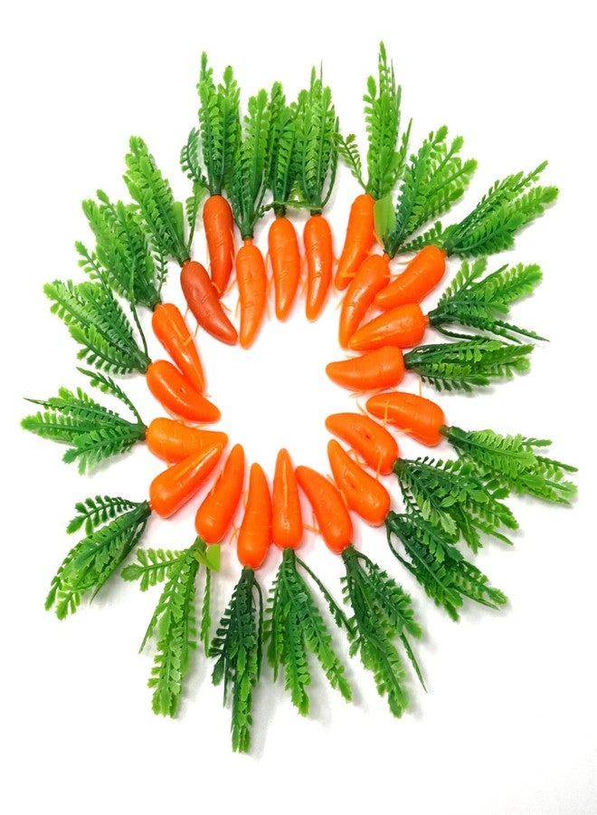 Honbay 60PCS Mini Plastic Artificial Carrots Ornament Fake Small Carrots Models Decorative Bunny Carrots Vegetable for DIY Crafts Easter Party Home Decor Photo Props - Image 3
