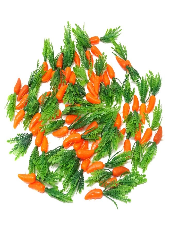 Honbay 60PCS Mini Plastic Artificial Carrots Ornament Fake Small Carrots Models Decorative Bunny Carrots Vegetable for DIY Crafts Easter Party Home Decor Photo Props - Image 1