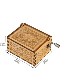 KASTWAVE Music Box Wood Personalizable Music Box, You are My Sunshine Laser Engraved Vintage Wooden Sunshine Musical Box Gifts for Birthday (u are My Sunshine, Small)  - Image 3
