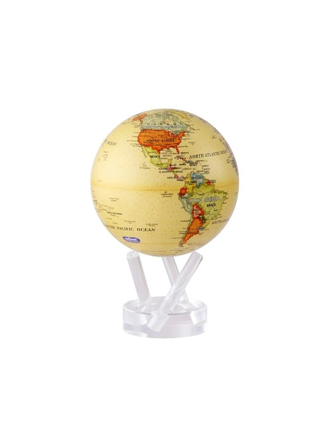 Mova خريطة سياسية كرة جلوب موفا صفراء 4.5" - Image 1