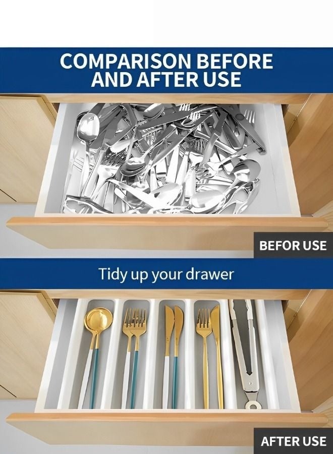 ميكسد صندوق تخزين أدوات المائدة لطاولة المطبخ الكلاسيكية - Image 3