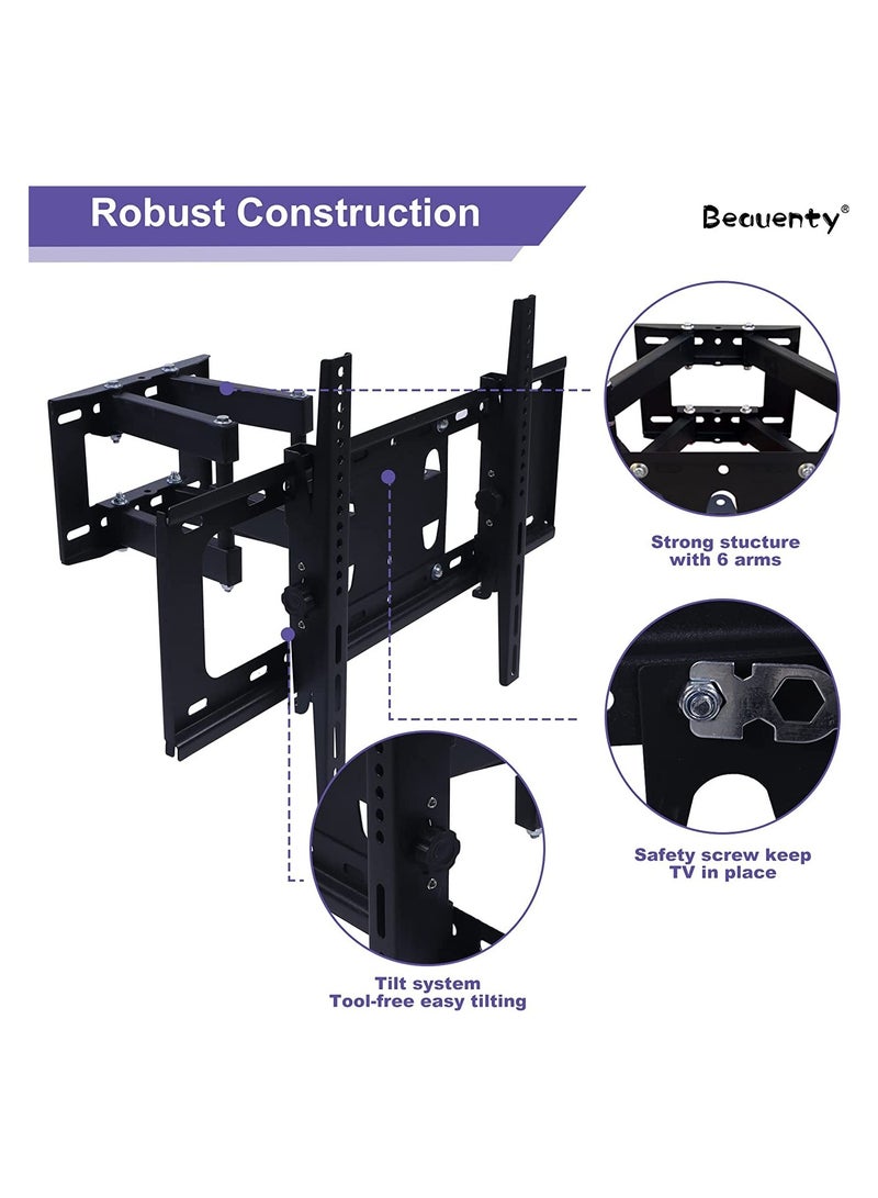 Full Motion TV Stand/TV Wall Mount,Swivel and Tilt for Most 32-70Inch Flat Screen TV,Rugged TV Mount Articulating Dual Arms,Standard Load 66 Ibs - Image 4