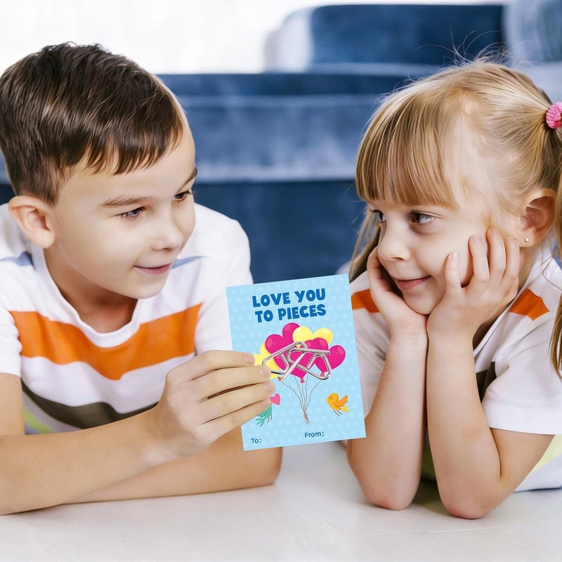Fancy Land Valentine's Day Metal Puzzles Brain Teasers for Kids - Image 5