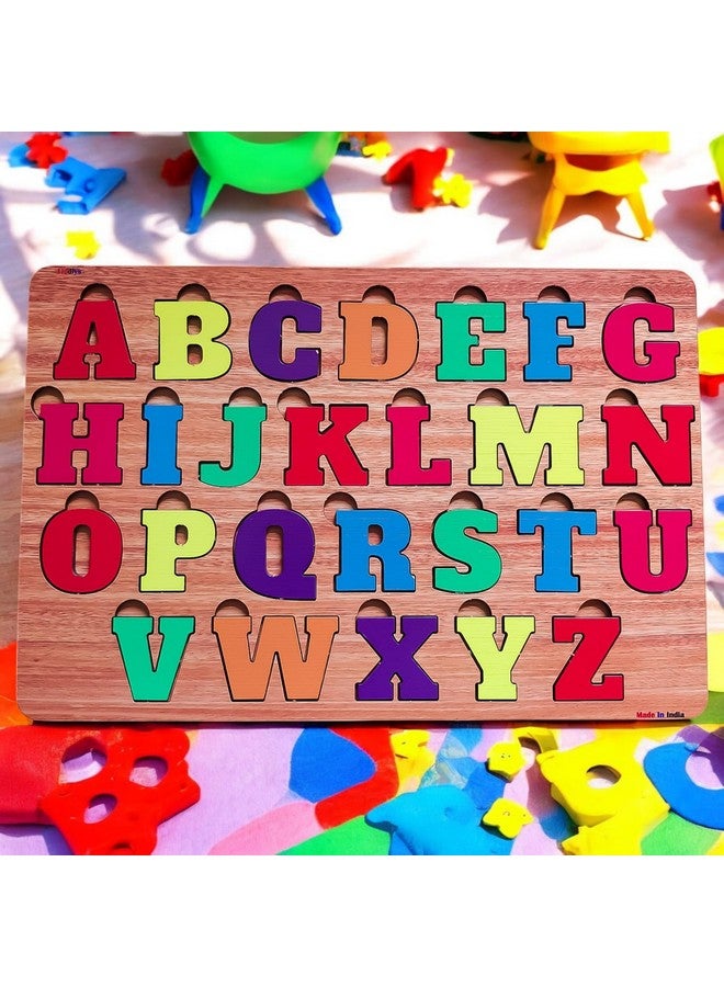 Fiddlys Wooden Educational Puzzle, Alphabet Shapes and Numbers Learning Toy (Alphabet) - Image 4