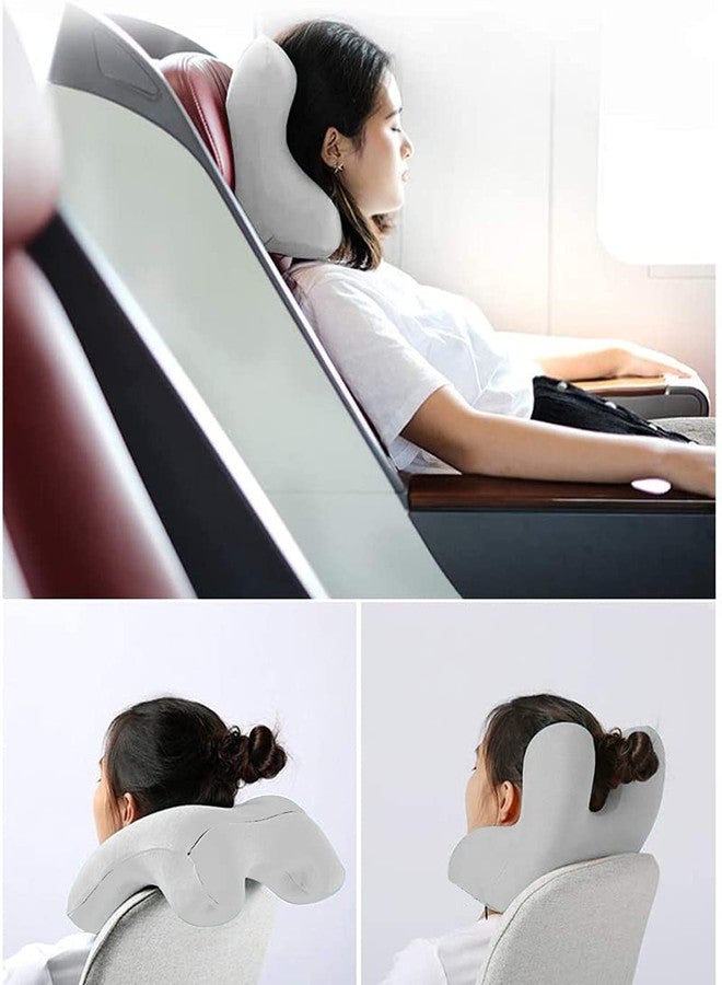 BIGANT Big Ant Travel Neck Pillow 100% Memory Foam Neck Pillow, Travel Pillow for Airplanes, Car, Camping, Office, School, Head Neck Pillow Soft Sleep Desk Nap Pillow with Breathable Cover (White) - Image 5