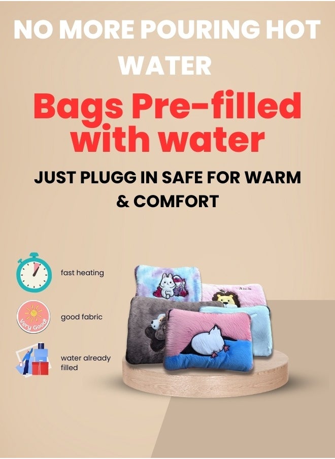 Glowudz Electric rechargeable heating water bags for pain relief cute rabbit  - Image 5