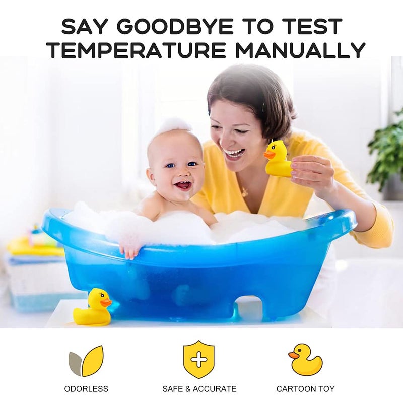 BabyElf Baby Bath Tub Water Thermometer - (Upgraded Version) Digital Water Temperature Thermometer & Room Thermometer, Duck Floating Toy for Infant Toddler Bathtub Pool - Image 2