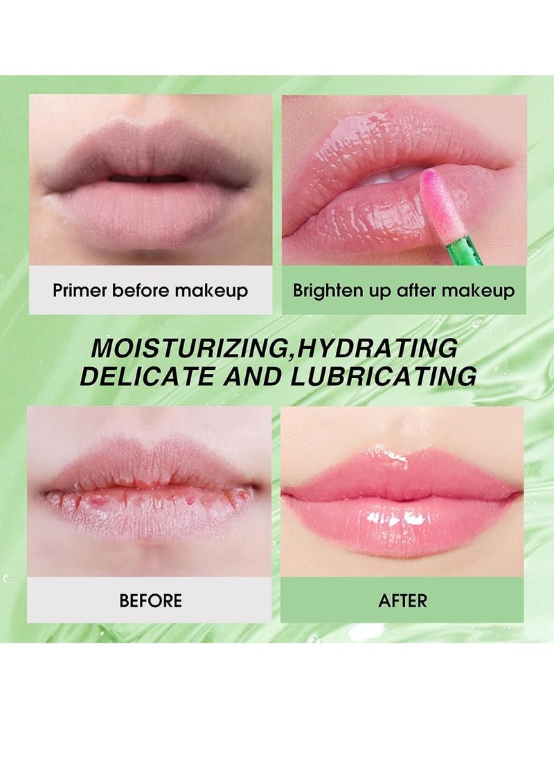 LANGMANNI 2PCS Aloe Vera Lip Oil Magic Color Changing Lipstick Gift Set Long Lasting Nutritious Lip Oil Kit Lips Moisturizer Aloe Vera Lip Stick Color Change Lip Gloss Mood Lipstick Lips Shine Primer Lip Balm  - Image 4