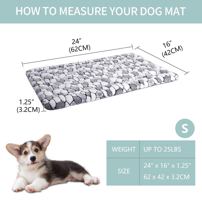 VANKEAN Dog Crate Pad Bed Mat Reversible (Cool & Warm), Sleeping Mat Dog Bed for Crate for Small Dogs and Cats, Machine Washable Crate Beds, Grey - Image 3