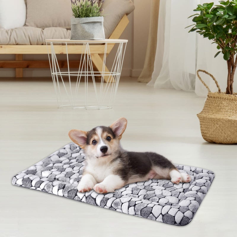 VANKEAN Dog Crate Pad Bed Mat Reversible (Cool & Warm), Sleeping Mat Dog Bed for Crate for Small Dogs and Cats, Machine Washable Crate Beds, Grey - Image 2