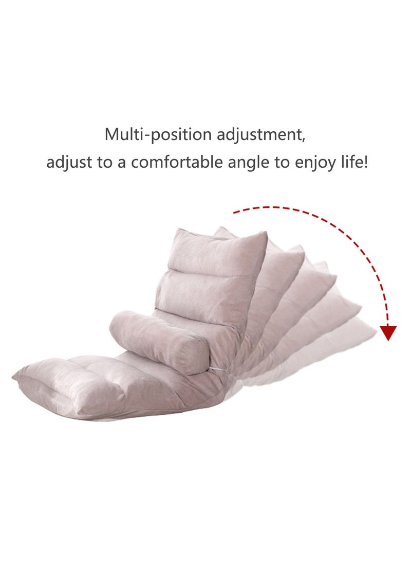 Arabest - Folding Lazy Sofa Adjustable Lounge Chair, Floor Chair with Adjustable Back Support,Gaming Floor Chair,Floor Balcony Bay Window Leisure Legless Small Sofa Bed Back Chair - Image 1
