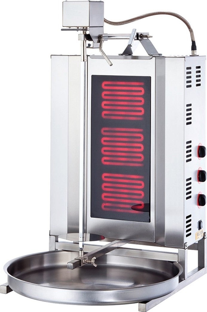 Işıkgaz Silverinox Electric 3 Radian Top Motor Doner Grill - Image 1