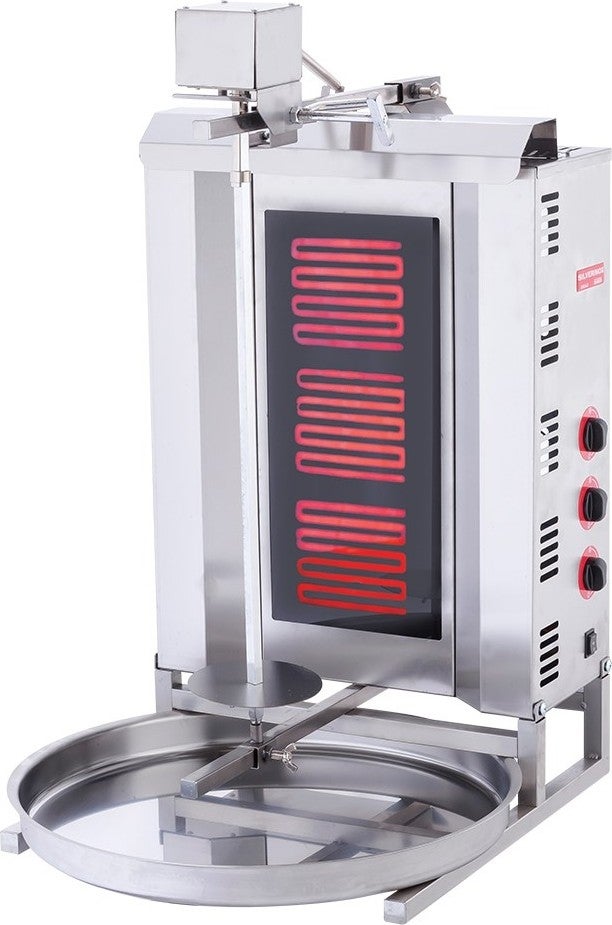 Işıkgaz Silverinox Electric 3 Radian Top Motor Doner Grill - Image 2