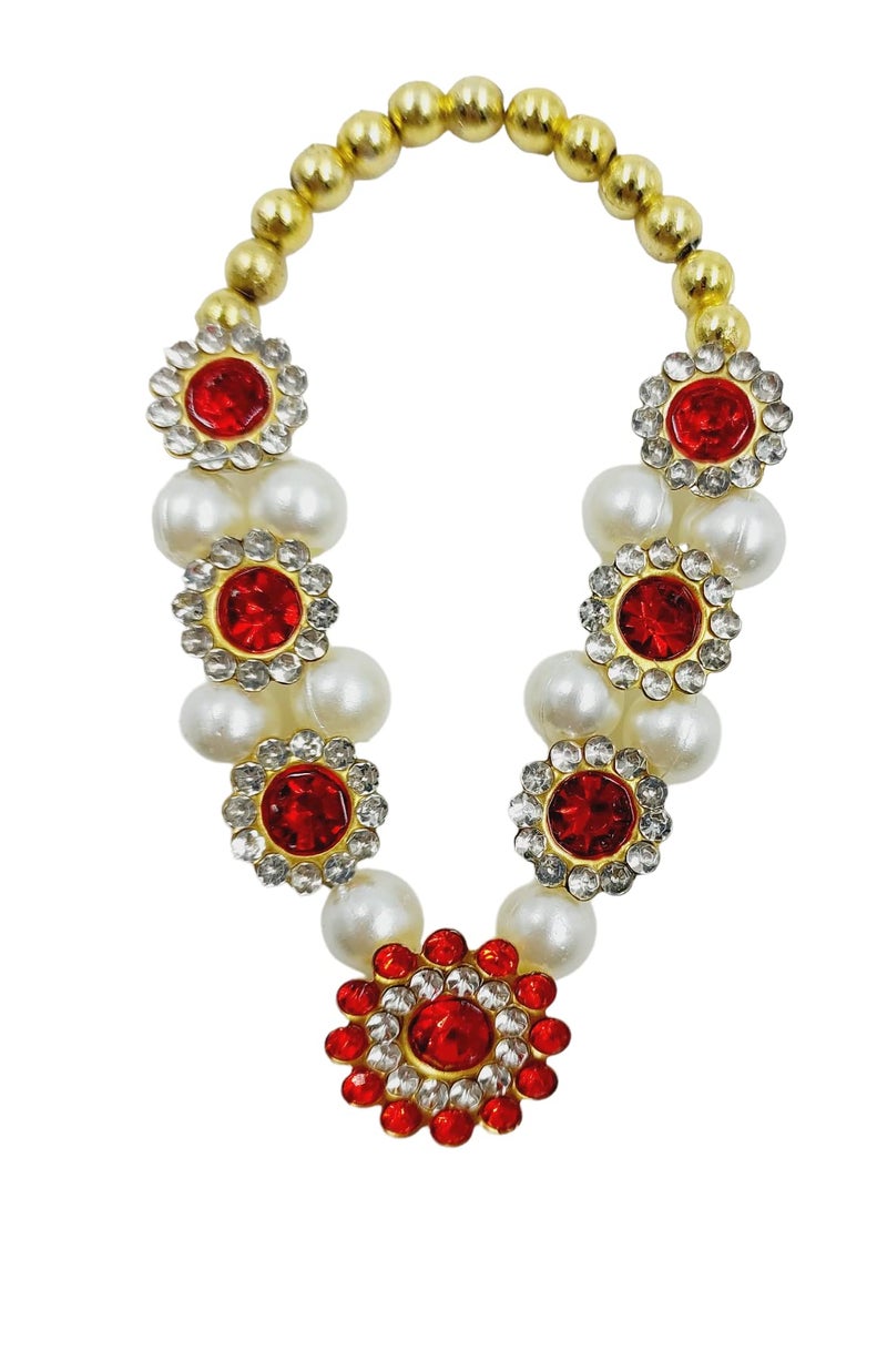 ARTISKRITI Small Multi Jarkan Mala for God Idol Murti Mala Garland Haar for God Idols, Statue, Figurines, 7 cm - Image 3