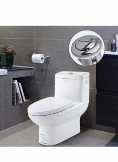 Y&D Dual Push Toilet Flush Button, Plastic Adjustable Top Water Tank Buttons Rods Button with 38mm Hole in the Cistern Lid, Thread for Replacement Accessories  - Image 1