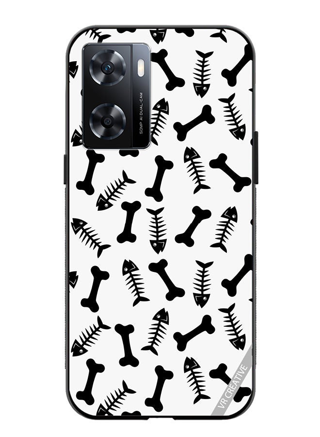 VR CREATIVE Protective Case Cover For OnePlus Nord N20 SE Bones Seamless Pattern Design Multicolour - Image 1