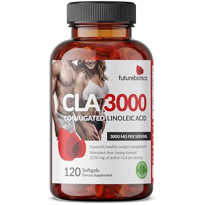 Futurebiotics CLA 3000 Extra High Potency - Non-Stimulating Conjugated Linoleic Acid, Non GMO, 120 Softgels - Image 1