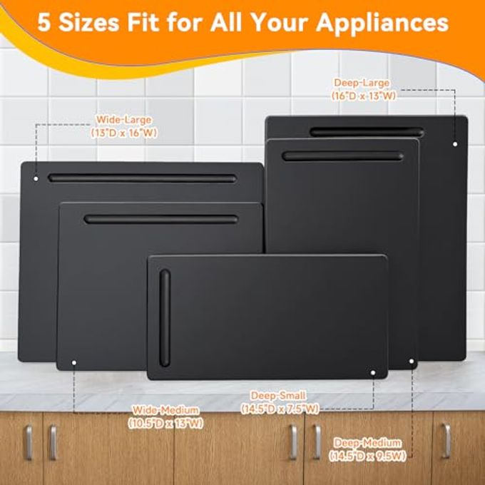 Lyonbi Wood Appliance Slider with 360' Wheels, 10.5"D x 13"W Sliding Tray for Coffee Maker & Heavy Kitchen Appliances,Countertop Appliance slider for Kitchen Appliance, Premium Wood Rolling Tray,No Assemble - Image 3