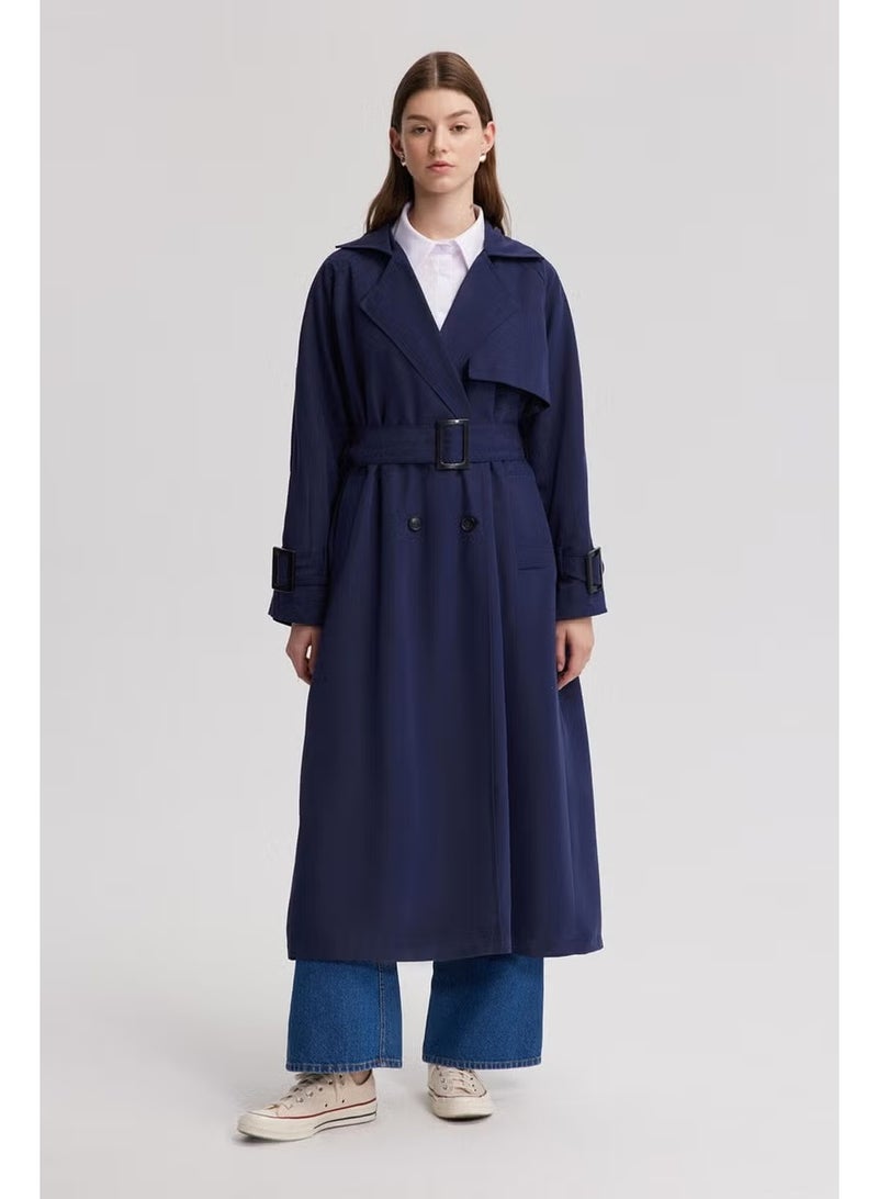 Touche Oversized Trench Coat with Buckle Detail - Image 1