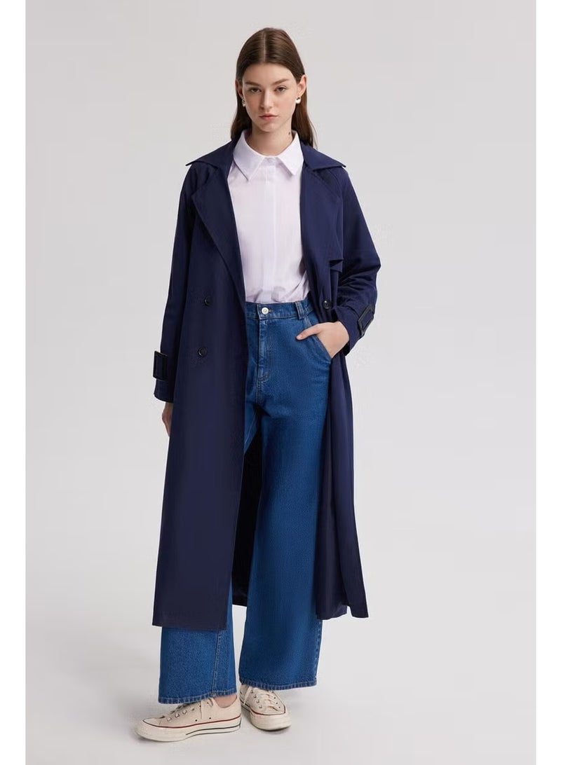 Touche Oversized Trench Coat with Buckle Detail - Image 2