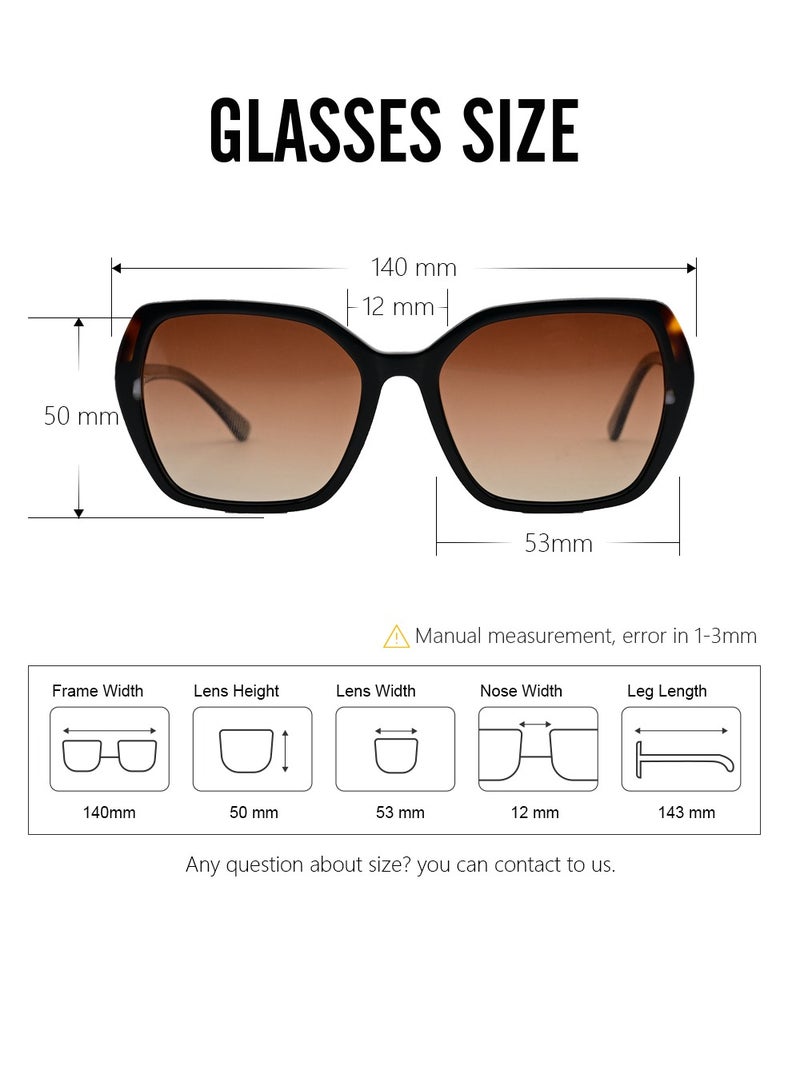 DLS Sunglasses for men and women - Oversized Acetate Frame with UV protacted lenses multipurpose use (S0014-C5) - Image 3