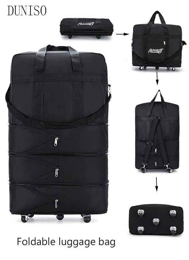 DUNISO - Expandable Foldable Luggage Bag Suitcase Collapsible Rolling Travel Luggage Bag Duffel Bag for Men and Women Lightweight Suitcases - Image 1