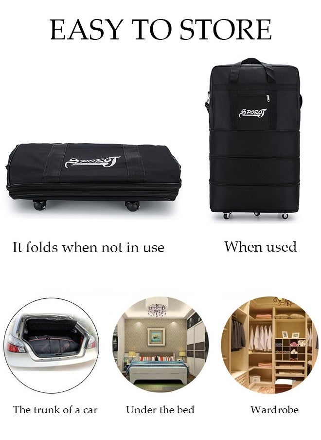 DUNISO - Expandable Foldable Luggage Bag Suitcase Collapsible Rolling Travel Luggage Bag Duffel Bag for Men and Women Lightweight Suitcases - Image 1