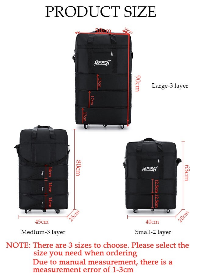 DUNISO - Expandable Foldable Luggage Bag Suitcase Collapsible Rolling Travel Luggage Bag Duffel Bag for Men and Women Lightweight Suitcases - Image 1