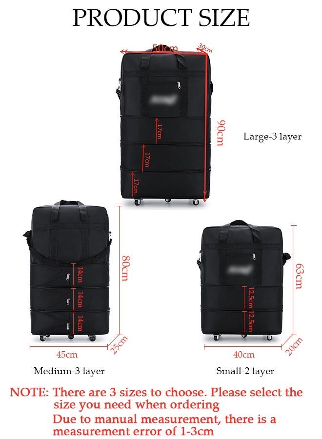 DUNISO Expandable Foldable Luggage Bag Suitcase Collapsible Rolling Travel Luggage Bag Duffel Bag for Men and Women Lightweight Suitcases - Image 5