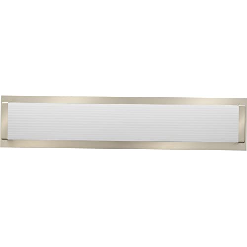 Lithonia Lighting 24-Inch LED Vanity Light with Warm White Color Temperature, Traditional Square Bathroom Vanity Wall Light Fixture for Over The Mirror, Brushed Nickel - Image 4