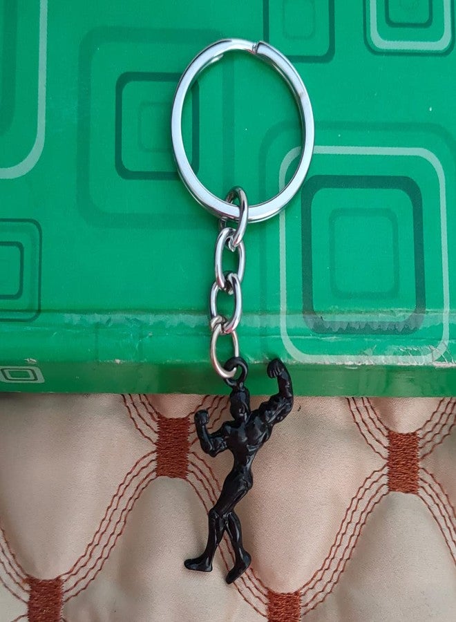 M Men Style Human Biceps Charm Keychain Handmade Bodybuilder Keyring Black Zinc Metal Sport Keychain For Men And Women - Image 4