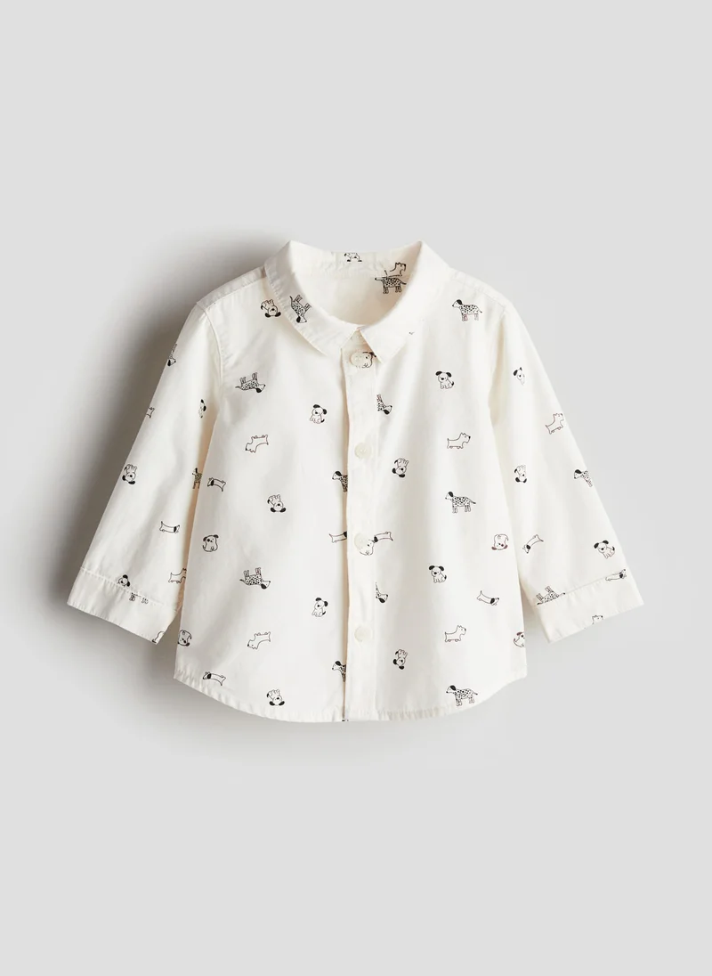 اتش اند ام Patterned Cotton Shirt