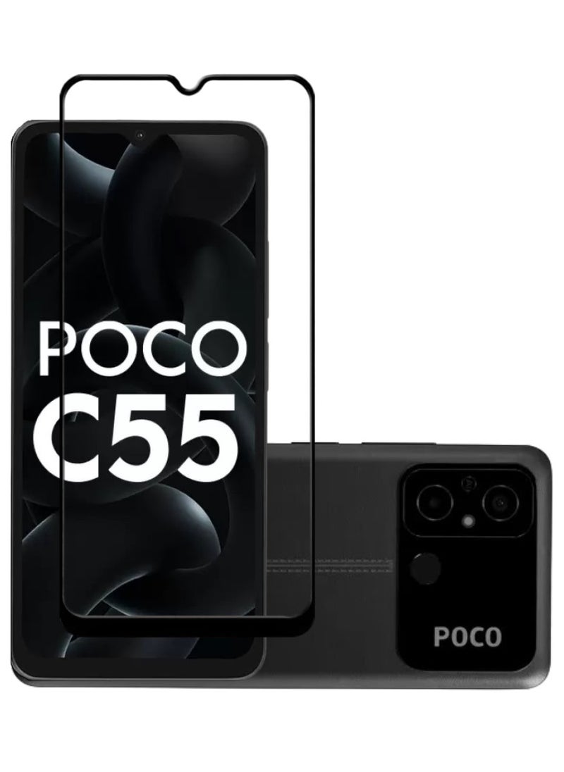 ACLIX Antistatic ESD Dustproof Premium Quality High Definition Tempered Glass Screen Protector Designed For Xiaomi Poco C55 - Image 1