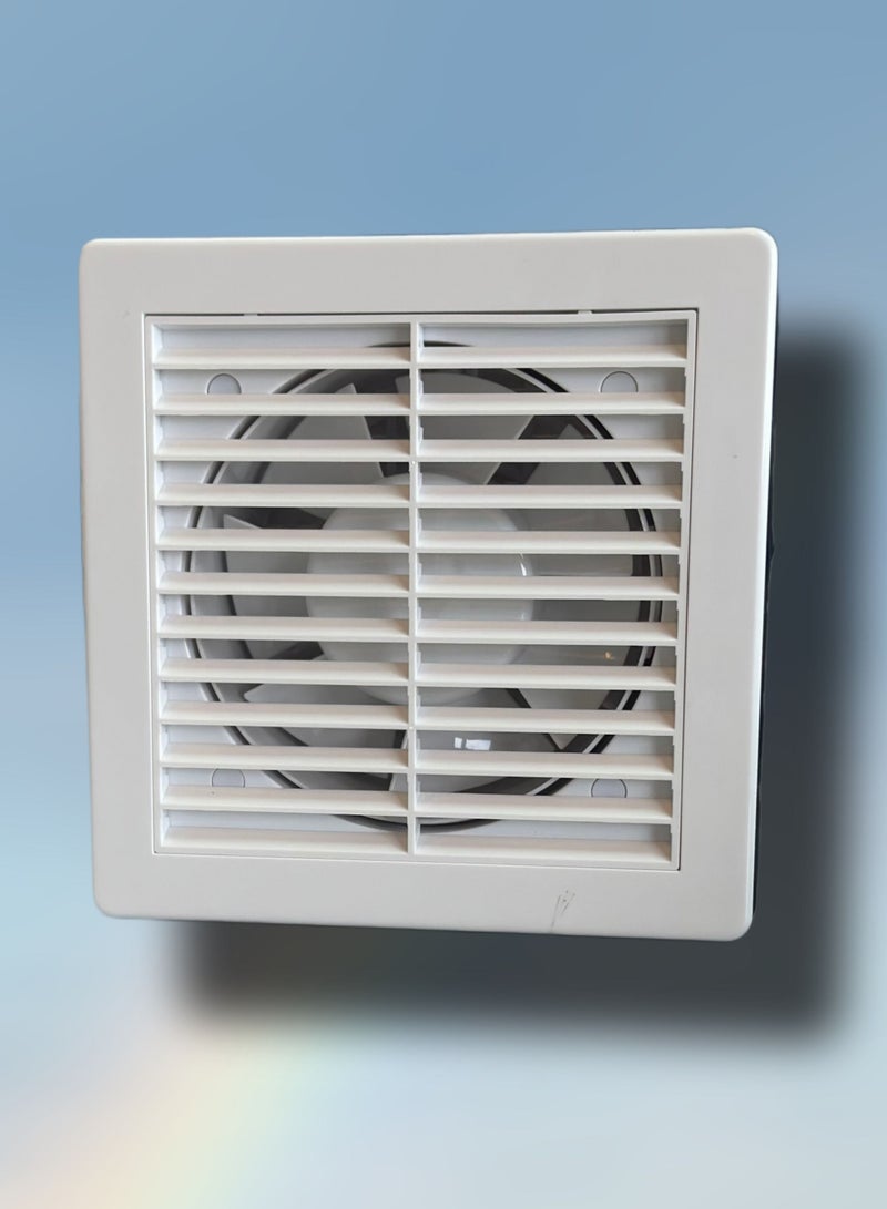 Super Vent 8 INCH AUTO SHUTTER EXTRACT FAN WITH BEARING PURE COPPER MOTOR, WHITE LOUVER GREY BODY& BLADES WINDOW/WALL MOUNTED - Image 3