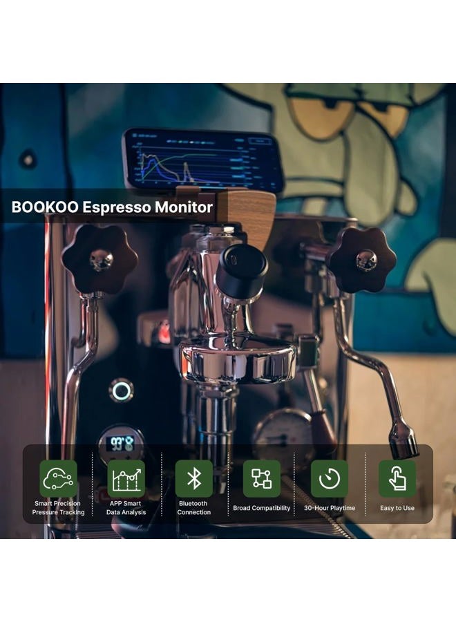 BooKoo Espresso Monitor E61 Group Pressure Gauge Brew for Espresso Machine with APP Precise Pressure Tracking Wireless Smart Pressure Sensor with G1/8 Thread & M6 Adapter Smart Data Analysis - Image 2
